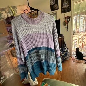 BDG Multicolor Striped Crew Neck Sweater